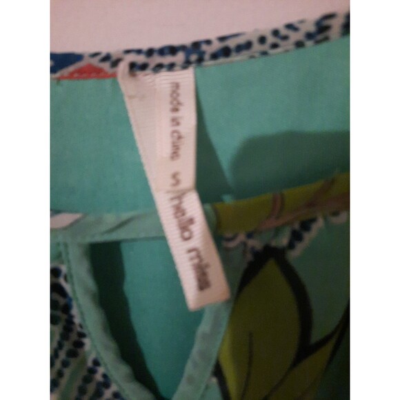 Hello MISS Green Floral Dress – Women’s Size Small – Boho Sundress Vibe - Picture 3 of 5